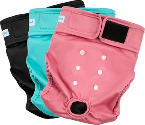 3pcs Washable Reusable Female Dog Period Diapers-Heat Doggie Puppy Diapers-Small - Picture 1 of 9