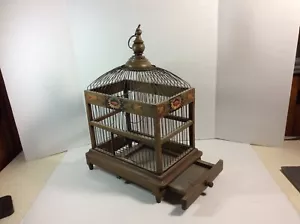 Vintage Vogelkäfig aus Holz - Bild 1 von 12