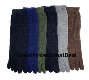 3 Pairs Lot Fuzzy 5 Fingers Toe Socks Soft Solid Mens Womens #30701 9-11 - Picture 1 of 2