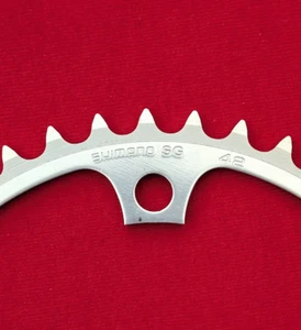 NOS Shimano Chainring 130 BCD SG  42T  SPECIAL MACHINING like DURACE? - Picture 1 of 3