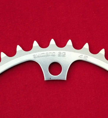 NOS Shimano Chainring 130 BCD SG  42T  SPECIAL MACHINING like DURACE? - Image 1 of 3