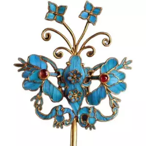 Retro Chinese Hanfu Hair Styling Accessory Cloisonne Hair Accessories Hairpin - Picture 1 of 12