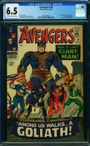 AVENGERS 28 CGC 6.5  OWW  PAGES 1ST COLLECTOR   L2 - Picture 1 of 1