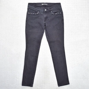 Levis 524 Too Superlow Skinny Jeans Womens Size 5/27 Black Stretch Studded Denim - Picture 1 of 12