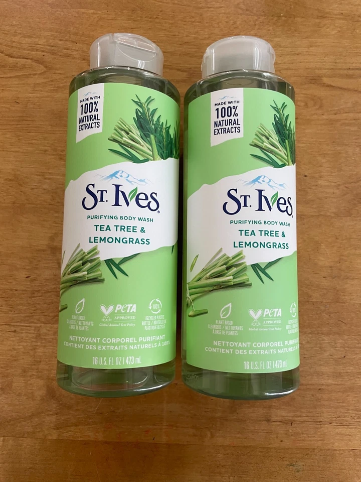 Jabón corporal purificador para árbol de té y hierba de limón 2 St. Ives 16 fl oz Foto 1 de 1