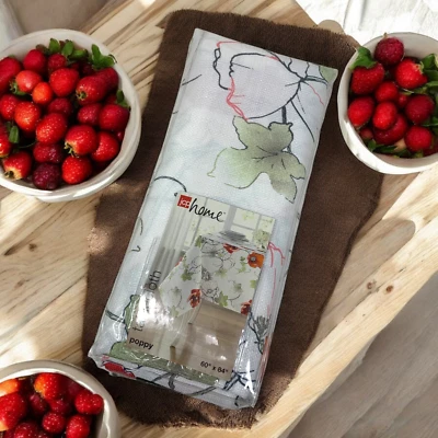 NEW JCP Home Poppy Floral Rectangular Tablecloth 60" x 84" J.C. Penney Farmhouse - Image 1 of 4