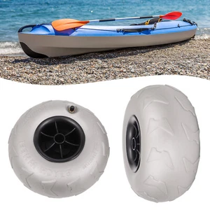 9 inch 2x Beach Cart Wheels Inflatable Wheels Replacement Balloon Beach Tire - Picture 1 of 11