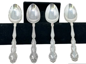 4 Oneida Modern Barock Teelöffel Community Silber Teller angelaufen - Bild 1 von 3