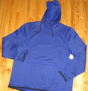 Tek Gear XXL Blue/Black Wicking Pullover NWT Hoody LS SweatShirt Very NICE - Picture 1 of 6