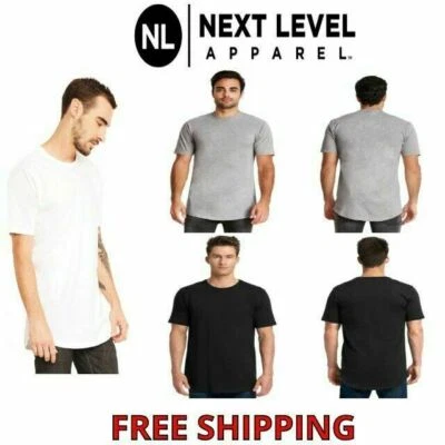 Next Level Men's Cotton Long Body Crew Neck Tee Shirt Fashion XS-3XL 3602 - Image 1 of 4