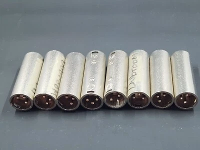 Lote de 8 adaptadores vintage XLR macho a XLR macho envío rápido Foto 1 de 2
