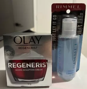 Combo - Olay Regenerist Micro Sculpting Cream & Rimmel Make Up Remover - Picture 1 of 7