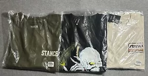 Stance Crew T-Shirt Paket 3 brandneu mit Etikett 3 Stile Kurzarm Größe Large - Bild 1 von 4