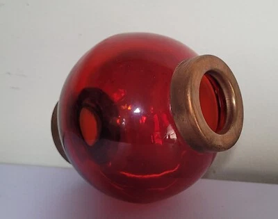 2.5"  weathervane or lightening rod RED GLASS BALL brand new weathervane part - Image 1 of 4