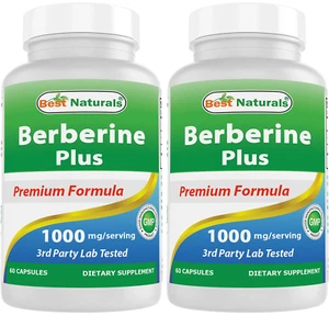 ✨ 2 Pack Berberine plus 1000Mg per Serving, (Non-Gmo) 60 Capsules - Contains B - Picture 1 of 9