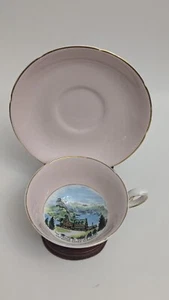 Royal Grafton Fine Bone China Rosa mit Goldrand Tasse & Untertasse - Alberta, Kanada Vintage - Bild 1 von 21