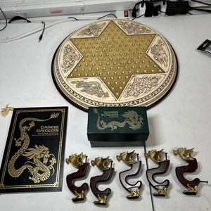 Franklin Mint Collectors Edition 24k Gold Chiness Checkers Set Missing One Leg - Bild 1 von 6