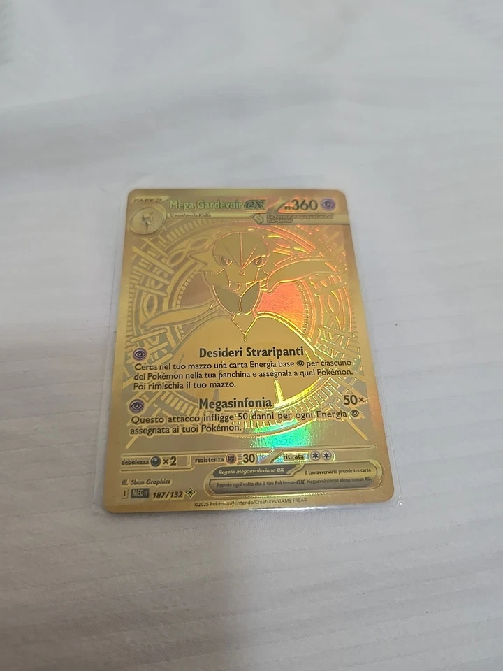 Mega Gardevoir Ex 187/132 Gold Secret Rare Italian Pokemon Card - Image 1 of 3