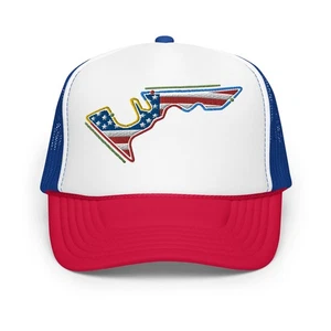 COTA Track Sectors with DRS Zones and US Flag F1 Embroidered Foam Trucker Hat - Picture 1 of 2