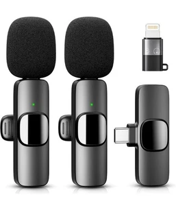 YRF kabelloses Lavalier Mikrofon für iPhone iPad, Android Handy, Mini Ansteckmikrofon - Bild 1 von 8