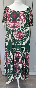Vestido Boho Lagenlook para Damas en Niveles Hecho en Italia Talla Grande - Imagen 1 de 8