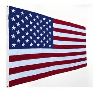 Vintage 1960's Valley Forge Flag Co 50 Sewn Stars American Flag 9' x 5' USA - Picture 1 of 7