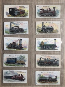 Un conjunto completo de locomotoras y material rodante para tarjetas de cigarrillos Wills sin cláusula - Imagen 1 de 10