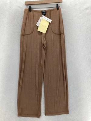 Pantalones Citiknits para mujer pequeños marrón ajustados tejidos elásticos pierna recta cómodos nuevos con etiquetas Foto 1 de 4