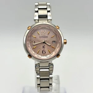Citizen Cross Sea Radio Solar Watch Pink Women's Used no112 - Picture 1 of 9