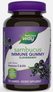 Nature's Way Sambucus Immun Gummies, Holunder, Vitamin C, Vitamin D3, Zink, 1 - Bild 1 von 3