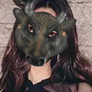 Buffalo Mask Bull Cosplay Mask Fancy Dress Decorative Holloween Horror Mask Half - Picture 1 of 7