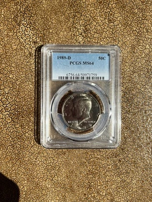 1989-D 50C Kennedy Half Dollar PCGS MS64 - Image 1 of 2