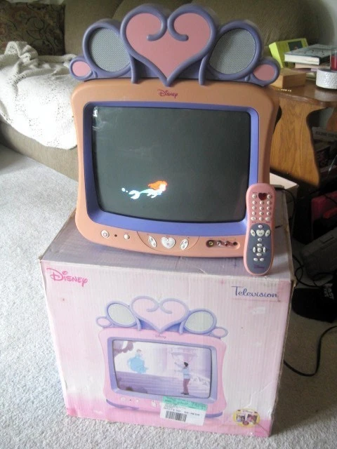 DISNEY PRINCESS TV 13 INCH SCREEN WITH REMOTE AND ORIGINAL BOX (2006) - Image 1 of 4