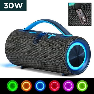 MARKENLOS Tragbarer Bluetooth Lautsprecher Stereo Bass Musikbox Radio AUX USB TF-Karte TWS