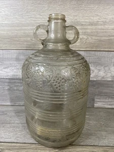 Gibson Weinglas Krug, eine Gallone Flasche, geprägte Trauben, zwei Finger Griff Vintage - Bild 1 von 6