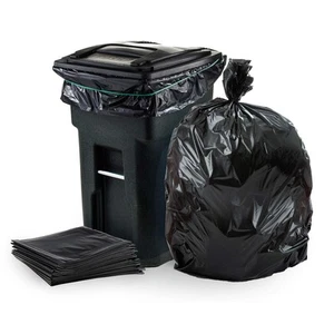 64-65 Gallon Trash Bags, 50 x 60” Large Black Garbage Bags Heavy Duty 50 PCS - Picture 1 of 7