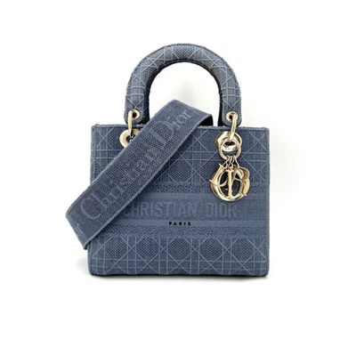 Christian Dior Lady D-Lite Bag Cannage Embroidered Canvas Medium - Image 1 of 4