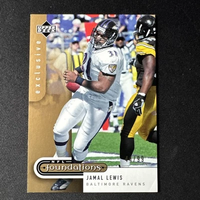 Jamal Lewis 2005 Upper Deck NFL Foundations Gold #8 Baltimore Ravens /99 - Image 1 of 2