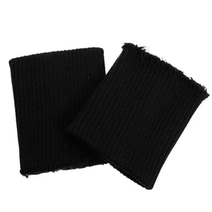  1 par de materiales de manga de puño de punto acanalado - Brazos de suéter a rayas de punto elástico - Imagen 1 de 17