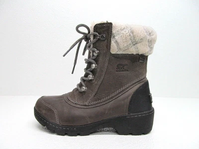 SOREL Whistler Mid Boots Waterproof Leather Fur Lined Women's Size 6 - Image 1 of 4