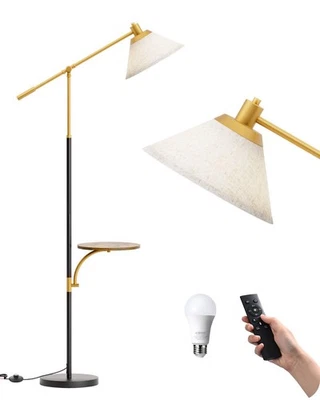 Дуговая напольная лампа EDISHINE 68 дюймов со столом винтажная стоячая лампа для гостиной - Изображение 1 из 4