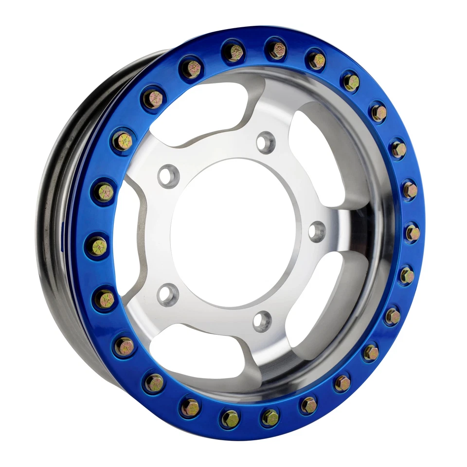 15 X 4 Forged Beadlock Rim, 5 On 205mm, Blue Beadlock Dunebuggy & VW - Image 1 of 1