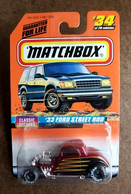 Vintage 1998 Matchbox 1933 FORD STREET ROD MB/100 CLASSIC DECADE Series 1:64 - Image 1 of 4
