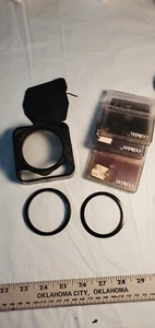 Four Cokin Chromofilters with camera mount, lens cover, sun hood and lens mounts - Picture 1 of 10