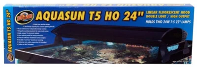 ZOO MED Zoomed AquaSun Dual T-5 HO Fixture 24" (Manufacture Discontinued - No Bulbs)