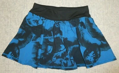 Lucy Mujer Negro/Azul Estampado Elástico Fitness/Entrenamiento Tenis Skort Talla XS Foto 1 de 3
