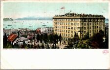 Postcard WA Seattle Hotel Lincoln & Harbor Steamers 1908 S68
