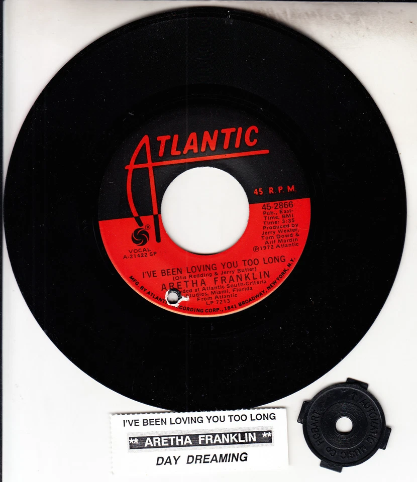 ARETHA FRANKLIN  I've Been Loving You Too Long 7" 45 record NEW + jukebox strip - Image 1 of 1