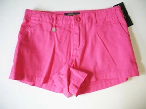 Polo Ralph Lauren Girls Solid Chino Shorts Pink Sz 16 - NWT - Picture 1 of 1