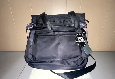 Steve Madden BLEE Large Black Nylon Tote - New with Tags - Image 1 of 4